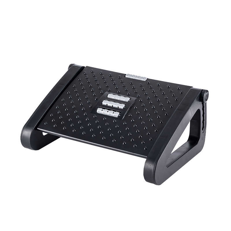 Footrest Under Desk - ที่พักเท้าใต้โต๊ะทำงานแบบปรับได้ตามหลักสรีรศาสตร์ พร้อมลูกกลิ้งนวด ที่พักขาสำหรับสำนักงาน ช่วยบรรเทาอาการปวด ที่วางเท้าที่สะดวกสบายสำหรับใช้ในบ้าน