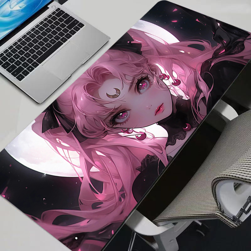 Esports Gaming Pc - แผ่นรองเมาส์ S-เซเลอร์มูนอะนิเมะแผ่นรองเมาส์เกมเมอร์คีย์บอร์ดแผ่นรองเมาส์คอมพิวเตอร์พีซียางนุ่มแผ่นรองโต๊ะแผ่นรองเมาส์สำหรับเล่นเกมแผ่นรองเมาส์กันลื่น