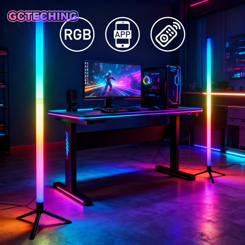Esports Gaming Remote - LED RGB ไฟบรรยากาศสำหรับเล่นเกมโคมไฟตั้งพื้นอีสปอร์ต รีโมทคอนโทรล แอพ พีซี