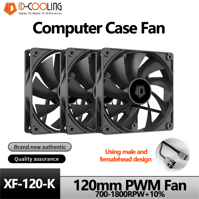 Esports Gaming Pc - พัดลมเคสคอมพิวเตอร์สำหรับเกมเมอร์ ID-COOLING XF-120-K Simplicity Efficiency 12V