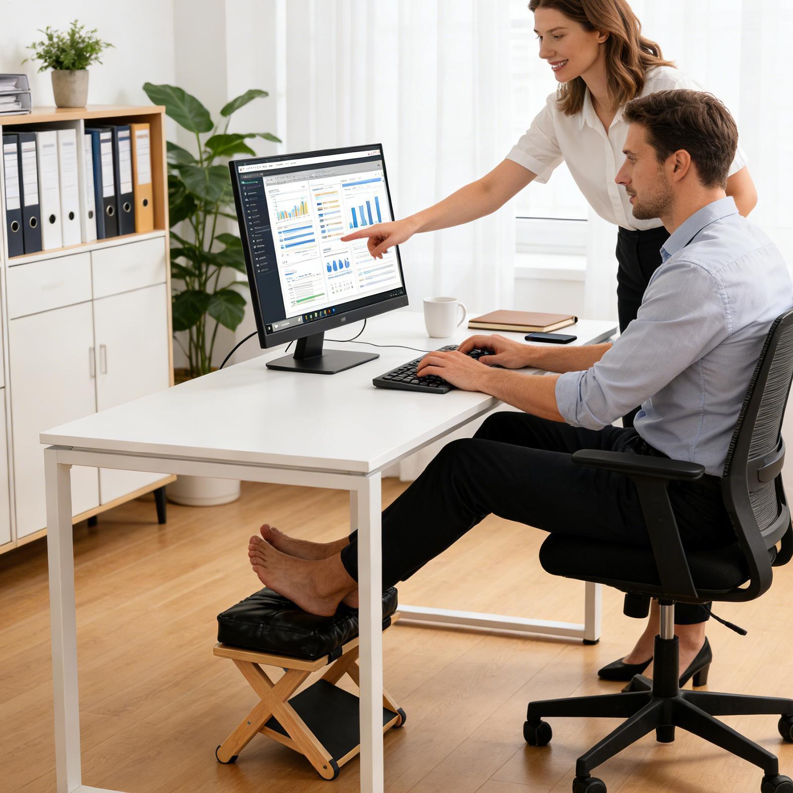 ที่วางเท้าใต้โต๊ะ ทำจากไม้ 2 ช - Footrest Under Desk บทวิจารณ์และราคา