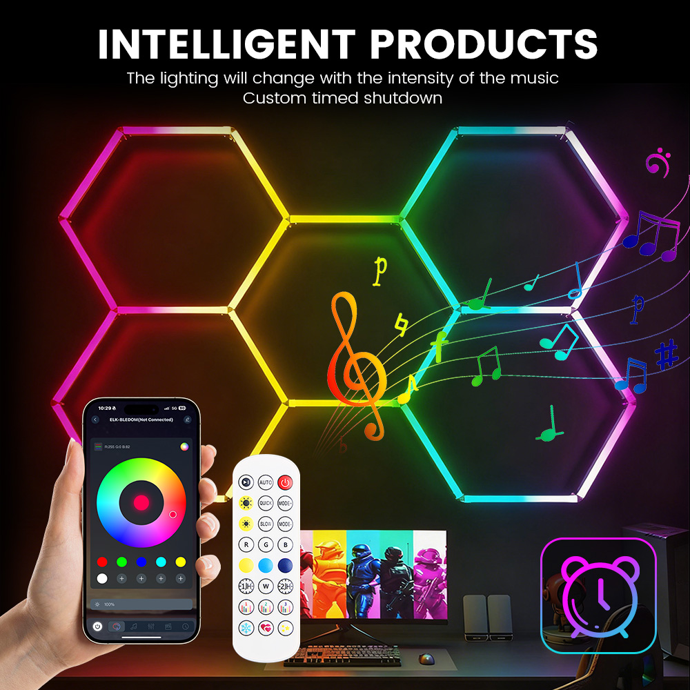 ไฟ LED รูปทรงหกเหลี่ยมแบบรังผึ - Esports Gaming Remote บทวิจารณ์และราคา