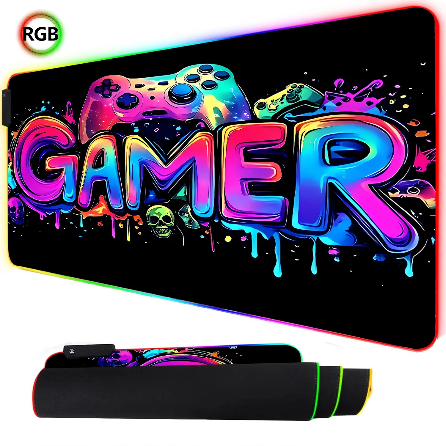 RGB Neon Gaming Controller Art - Esports Gaming Stocks บทวิจารณ์และราคา
